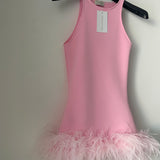 MADE TO ORDER - Bubblegum Pink Halterneck Dress