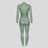 IN STOCK - Hologram Matcha Jersey Catsuit