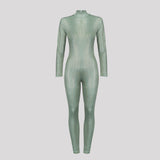 IN STOCK - Hologram Matcha Jersey Catsuit
