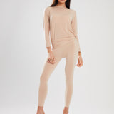 Champagne Ruched Leggings Set