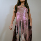 Pink Hologram Chainmail Top