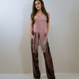 Pink Hologram Chainmail Top