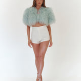 Aqua Mongolian Cape