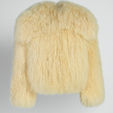 Butter Cream Mongolian Cape Jacket