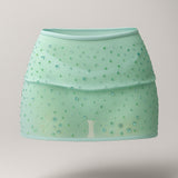 Mint Crystal Mini Skirt