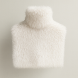 White Faux Fur Cape Top