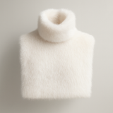 White Faux Fur Cape Top
