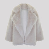 Cream Faux Fur Coat